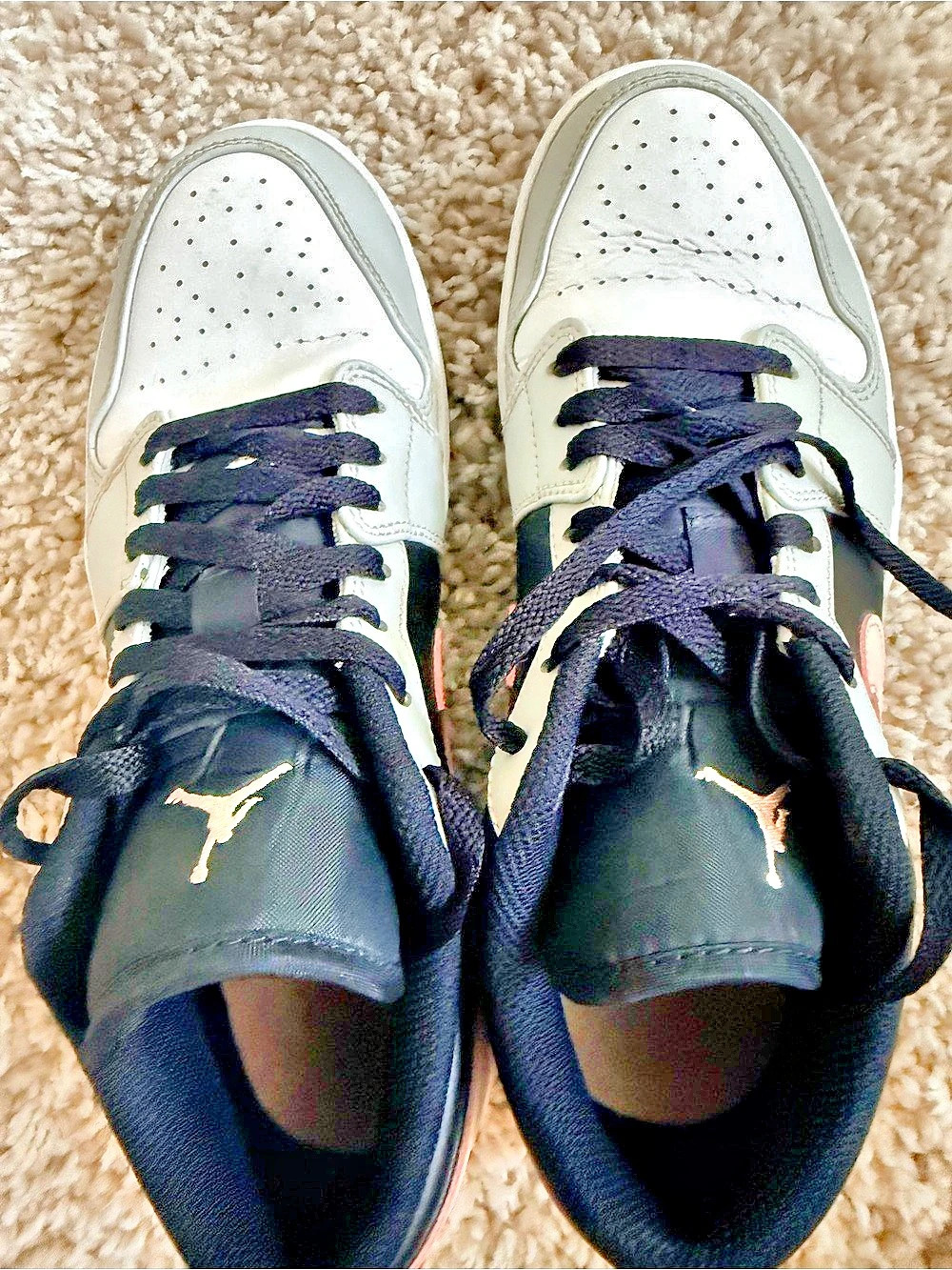Nike Air Jordan 1 Low Sneakers White & Black US 9.0